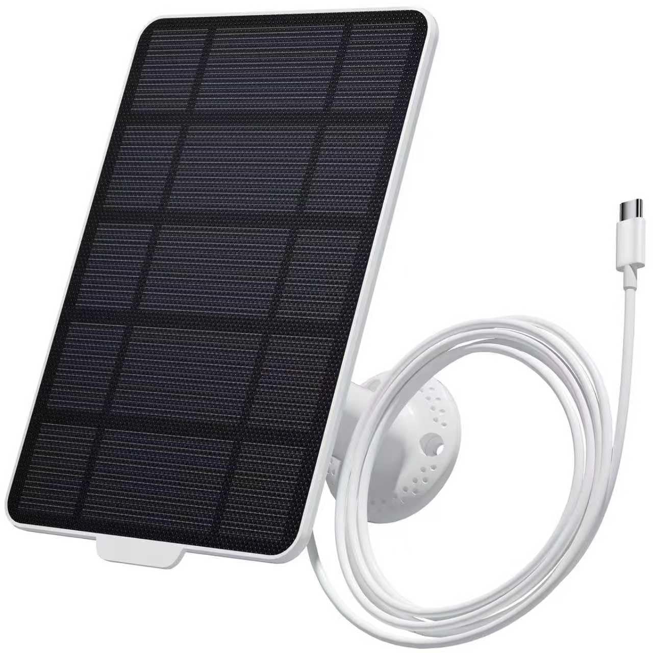 Pannello solare di tipo C da 3 W per telecamere di sorveglianza, 5 V/1 A, impermeabile, alta efficienza e alimentazione durevole