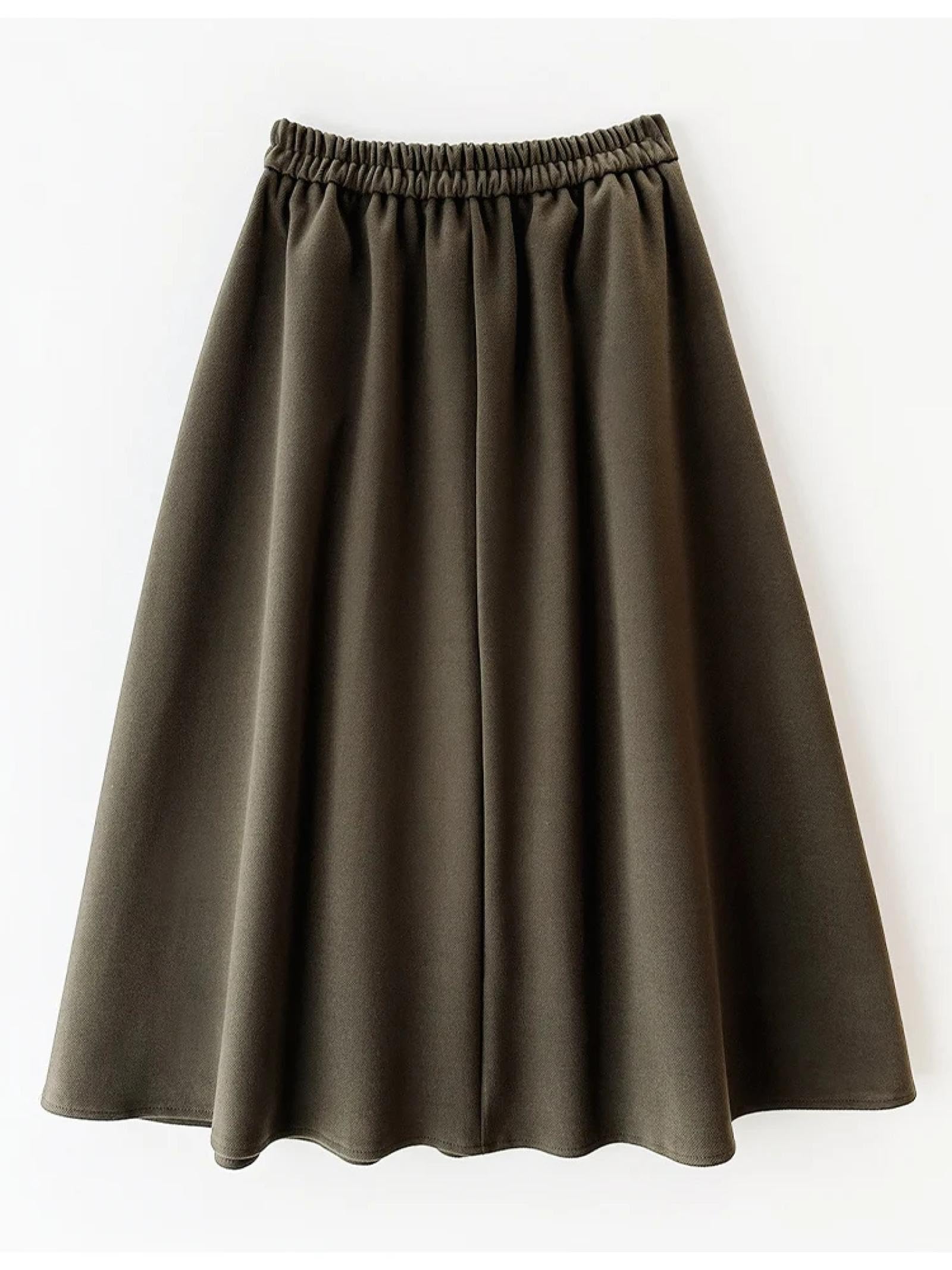 Faldas De Tubo Mujer Womens Vintage Midi Falda Larga con Bolsillos Moda Alta Cintura Un Botón Cremallera Engrosada Faldas