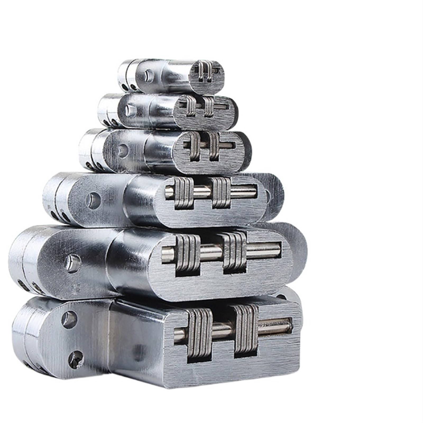 Nvsfzgiyg 16X70 Mm 1Pc Stainless Steel Hidden Hinges 180° Invisible Folding Window Door Hinge With Screws Furniture Hardware Accessories(16X70 Mm)