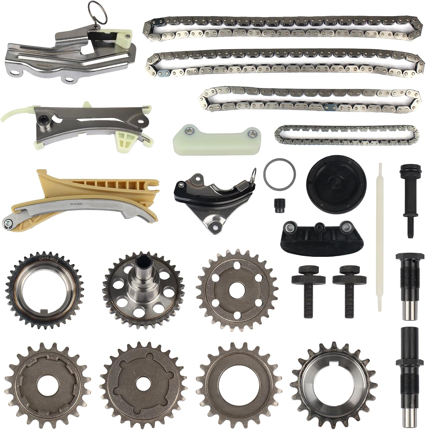 KUSATEC 9-0398S Engine Timing Chain Kit w/Chain Tensioner Guide Rail Sprocket fit for Ford Explorer Sport Sport Trac Ranger Mustang 97-11; Mercury Mountaineer 98-10;Mazda B4000 01-09;4.0L TKC8011