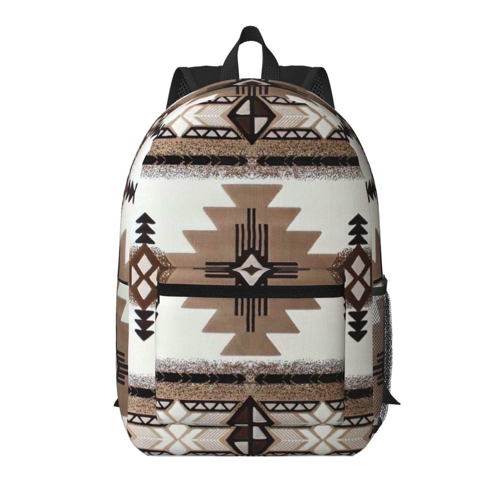 Sac à dos d'écolier léger Noir imprimé amérindien EdWal unique - 8