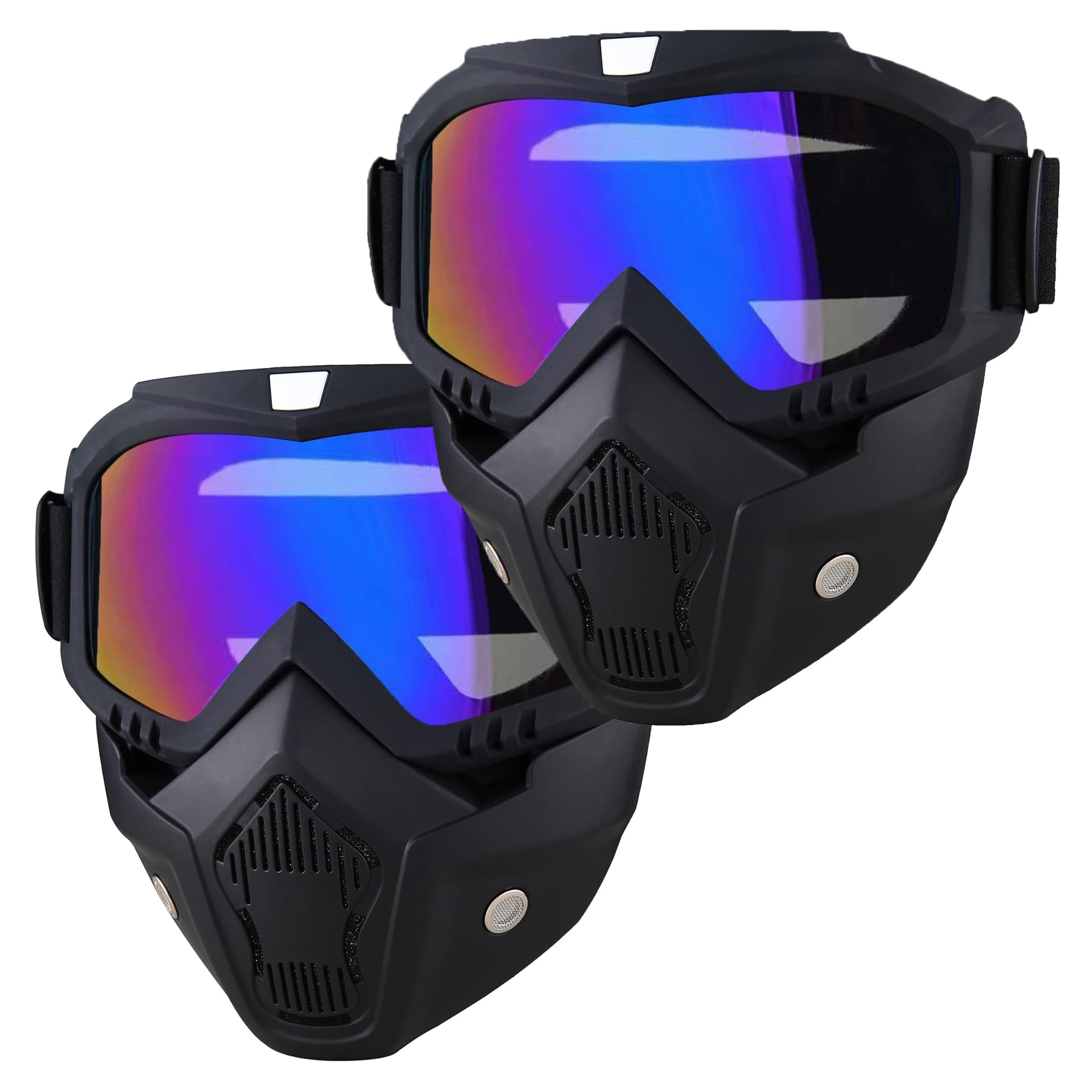 Paintball Mask Anti Fog,Tactical Full Face Mask Ski Mask Goggles Detachable Adjustable,Motorcycle Riding Face Protection