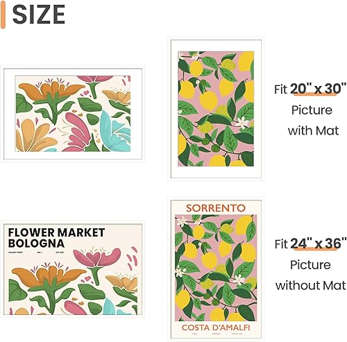 Vista 424 de upsimples - Portarretratos de 8.5 x 11 pulgadas, para fotos de 6 x 8 pulgadas con paspartú o de 8.5 x 11 pulgadas sin paspartú, marcos de fotos