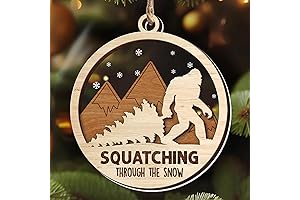 Sasquatch Ornaments for Christmas Tree - Unique Wooden and Acrylic Christmas Ornaments...