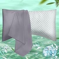 Vista 30 de Fundas de Almohada Tamaño Estándar Paquete de 2, Fundas de Almohada de Viscosa Refrescante con Cierre de Sobre, Fundas de Almohada Frescas