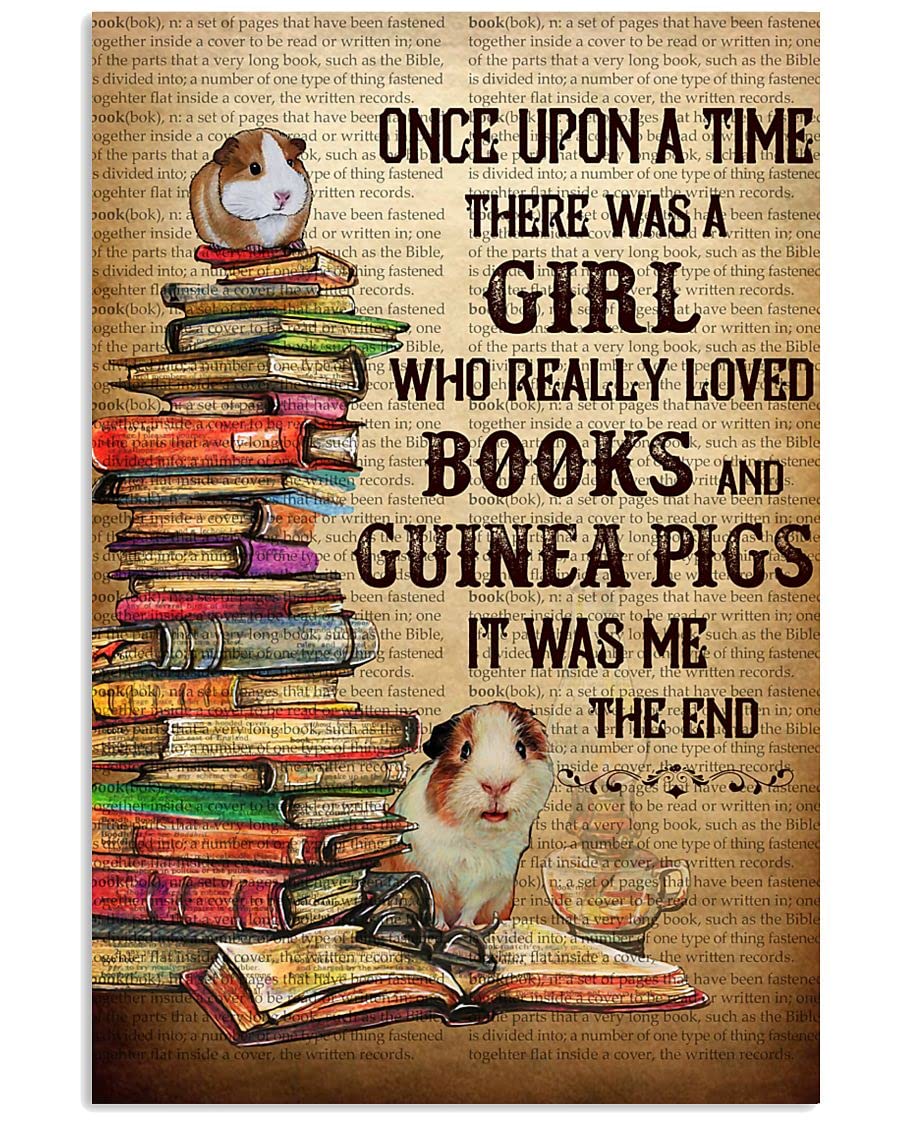 Aoevc Girl Loved Books And Guinea Pigs Vintage Metal Tin Sign Bar Pub Club Cafe Home Wall Decor Metal Tin Sign 8x12 Inch