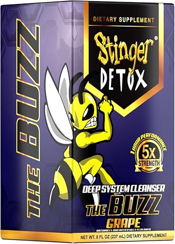 Miniatura 6 de Stinger Detox Buzz - Bebida extra fuerte 5X, sabor a uva, 8 onzas líquidas, paquete de 2