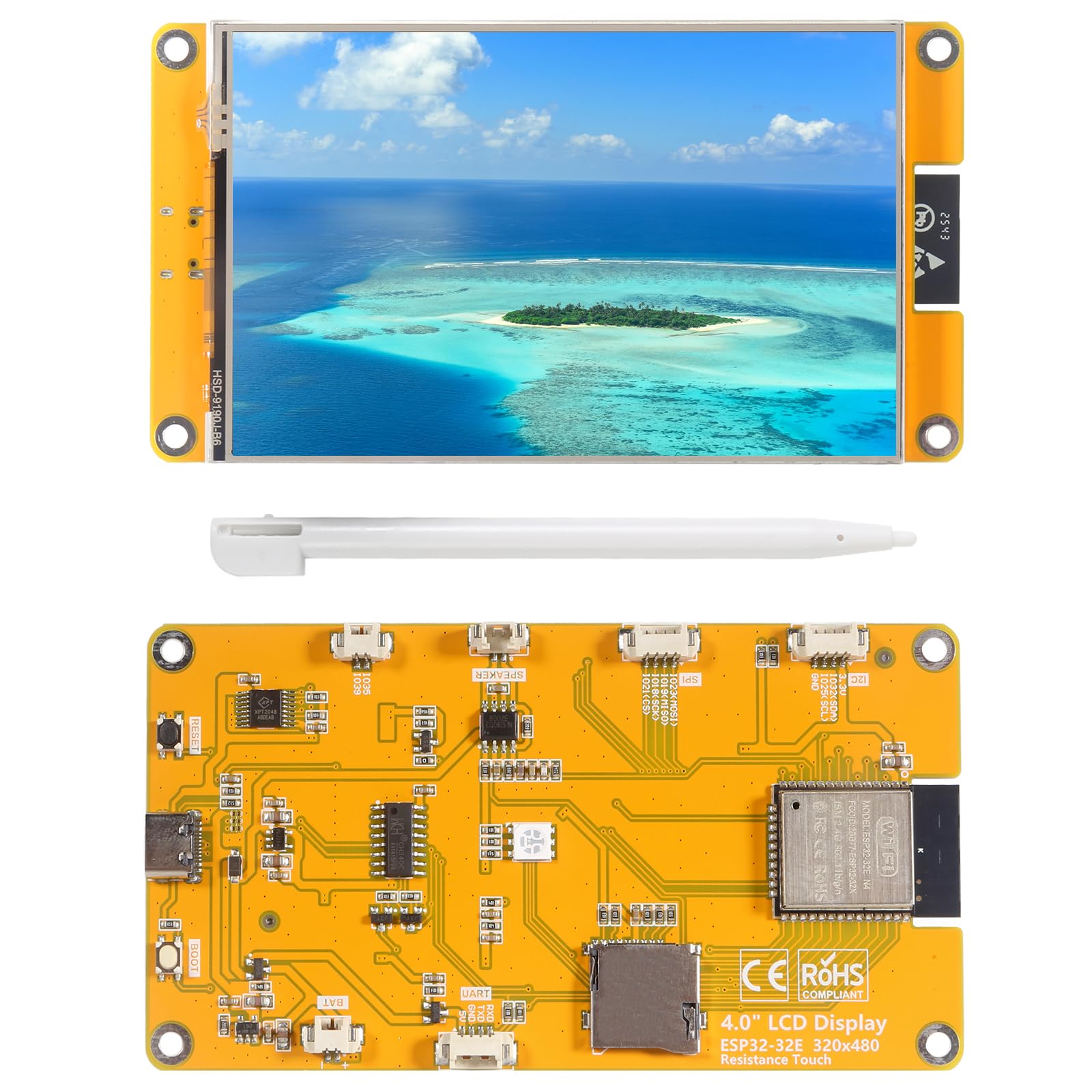 Pantalla táctil de 4.0 pulgadas 320x480 con pantalla ESP32-32E ESP32 con WiFi+BT, módulo de pantalla LCD TFT ST7796S para Arduino IoT