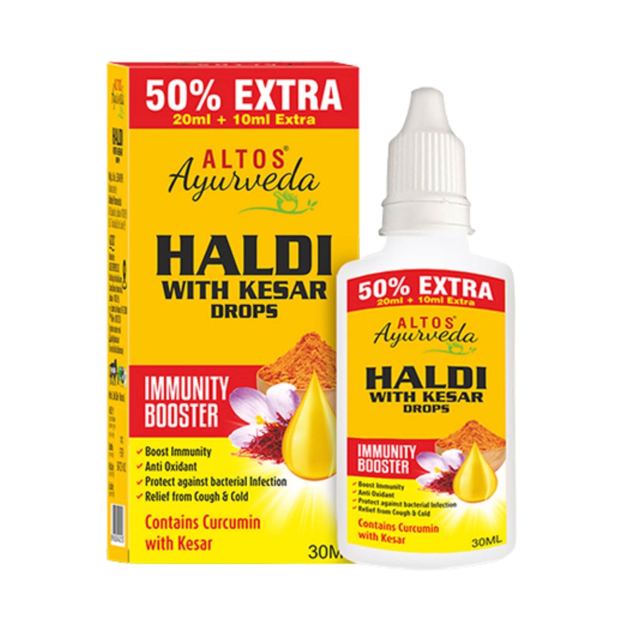 ALTOS Ayurveda Haldi Kesar Drops Immunity Booster 30Ml*2 (Pack Of 2)-image-19