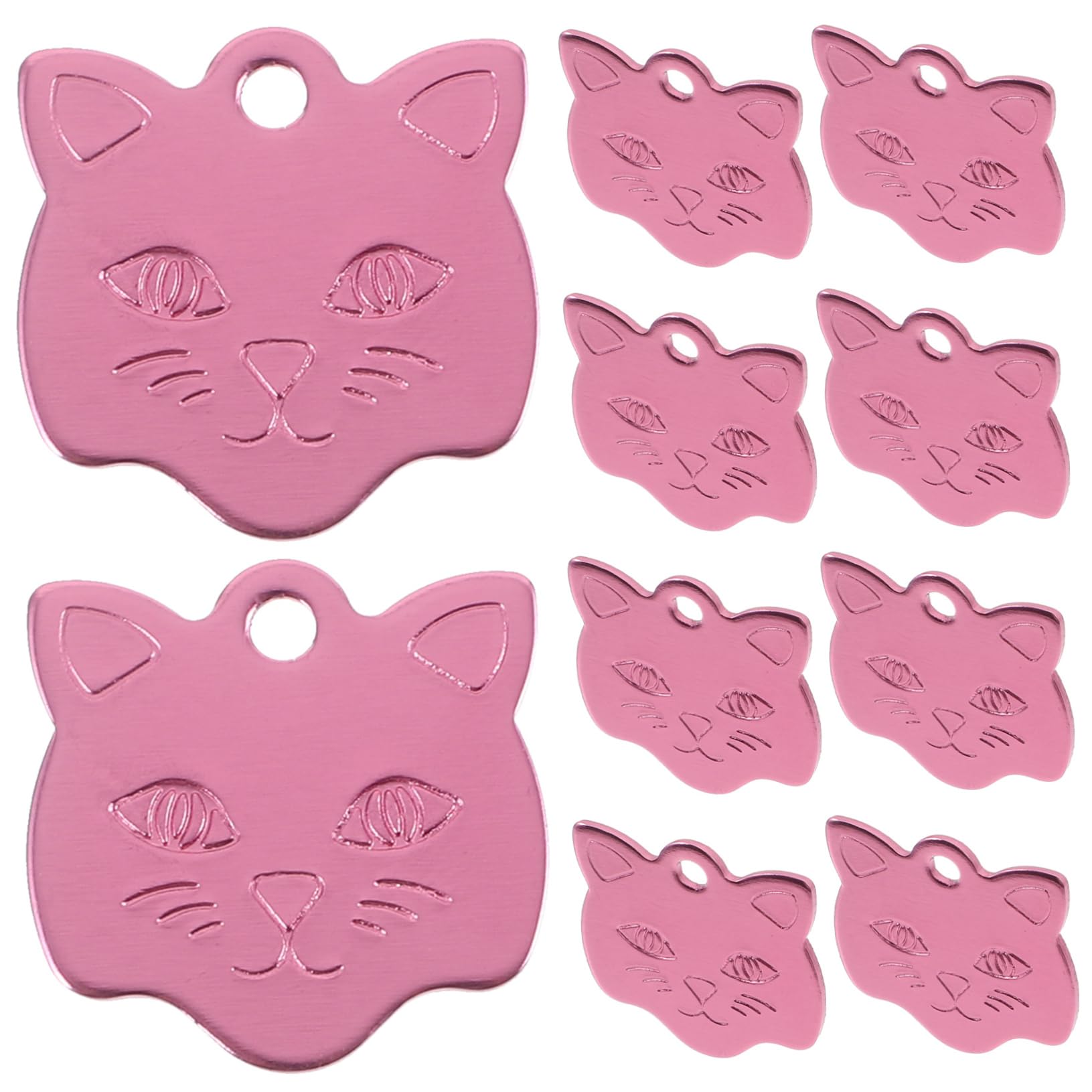 TOYANDONA 5 Set Medaglietta Per Animali Domestici Etichetta Chiacchierata Animale Domestico Tag Collare Per Cani Targhetta Per Il Del Collare Del Cane Lega Di Alluminio Rosa 10 Pezzi*5