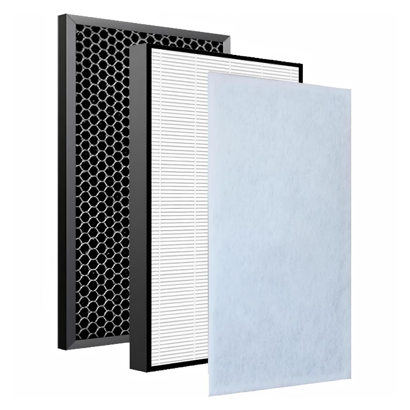 Set Prefiltro HEPA H13 E Carbone For Purificatore D'aria KC‑F30EW Compatible With Sharp KC‑F31R‑W KC‑F31R KC‑F30E FZ‑F30HFE FZ‑F30DFE