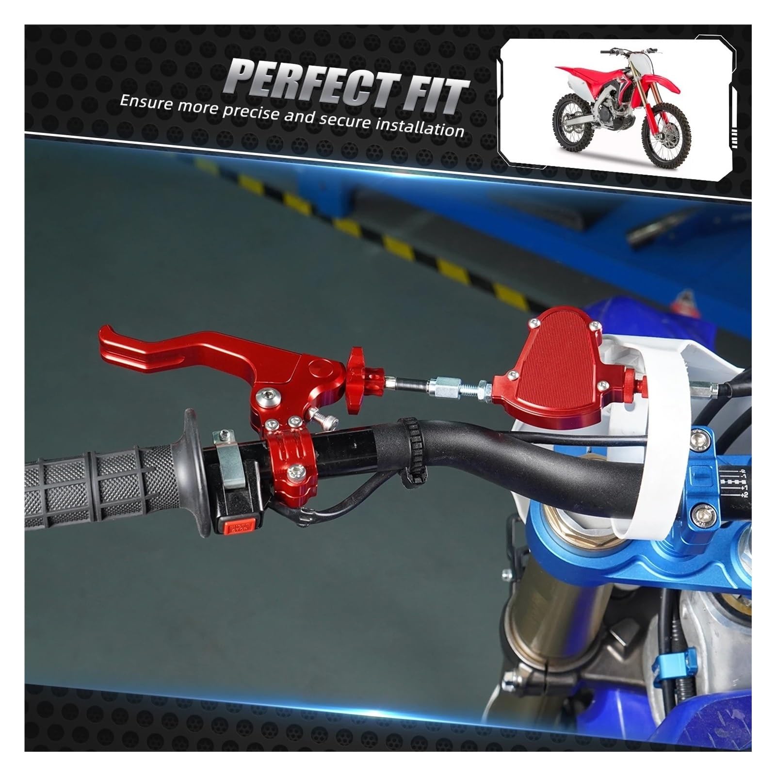 Palanca de embrague de freno Para Sistema de cable fácil extracción para palanca embrague acrobacias cortas para Honda CBR 600RR 1000RR,para Yamaha(Azul,A set)