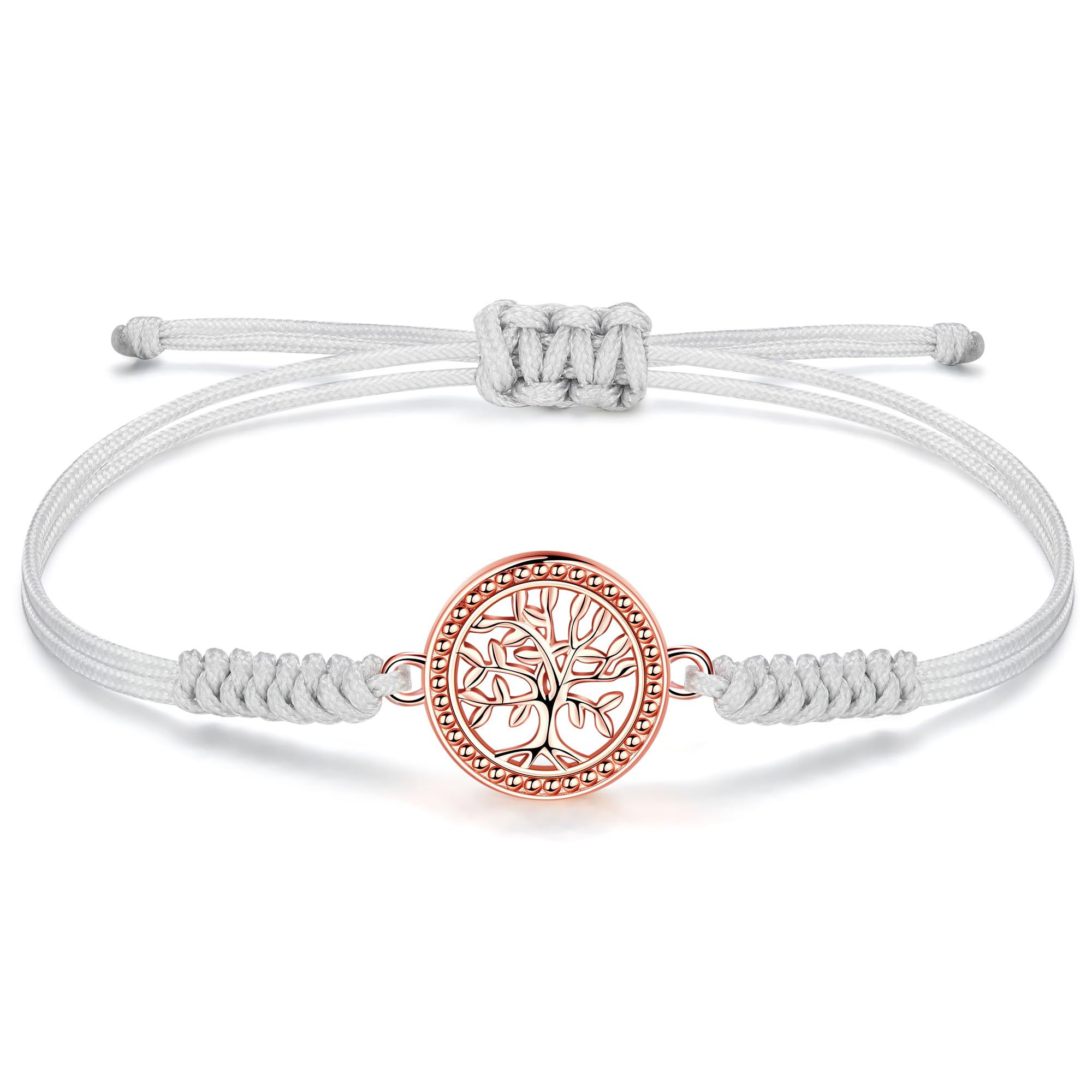 JENDEAR SHINE Rope Bracelet for Women, Hand Braided Rope Chain Adjustable, Birthday Friendship Graduation Gift for Women Girls Sisters Friends