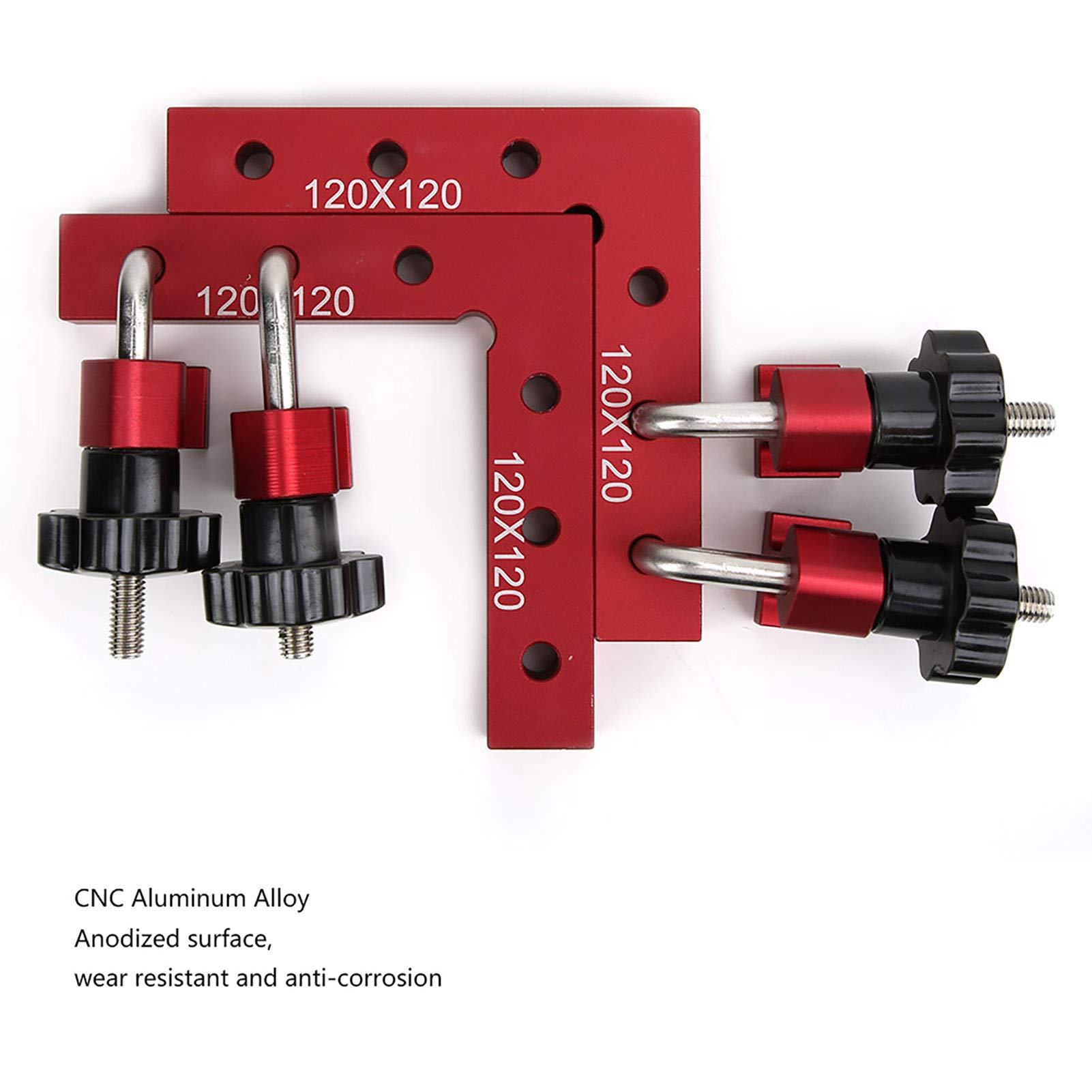 Restokki 90 Degree Right Angle Positioning Ruler L Shaped Woodworking Panel Fixing Clamp 120x120mm