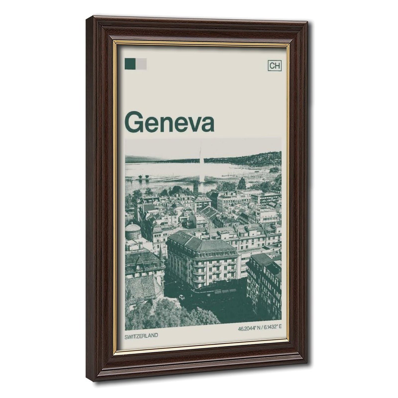 Flamint Geneva Switzerland Canvas Poster for Home Decor Gift
