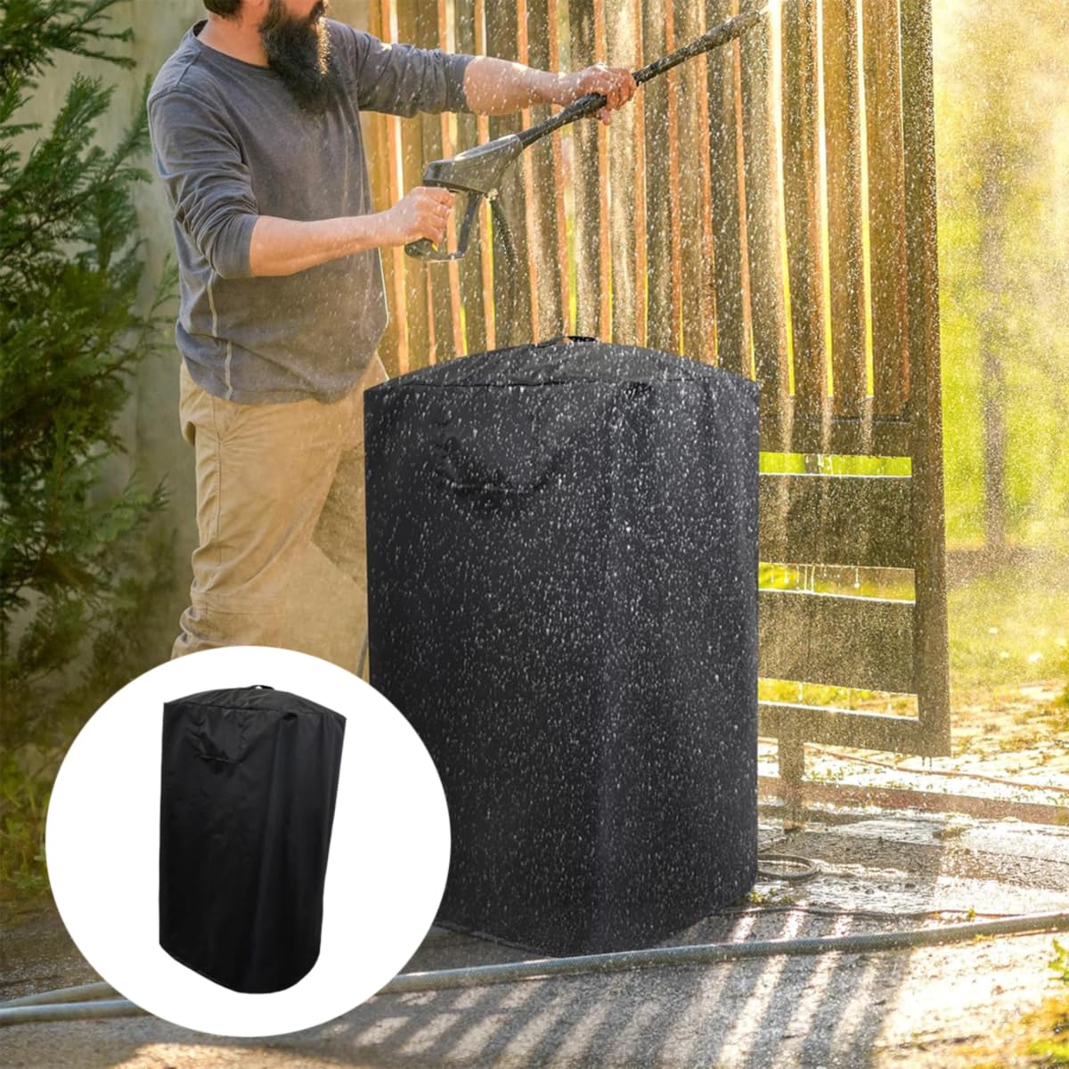 Housse de protection imperméable pour nettoyeur haute pression électrique, tissu Oxford 420D, noir, accessoires d'extérieur, 45 x 45 x 87 cm