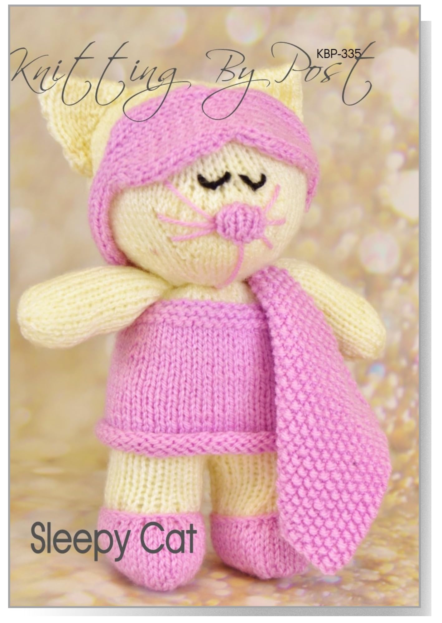 Knitting By Post Pink Knitting Pattern - Sheila The Cat. Soft Toy Leaflet Instructions