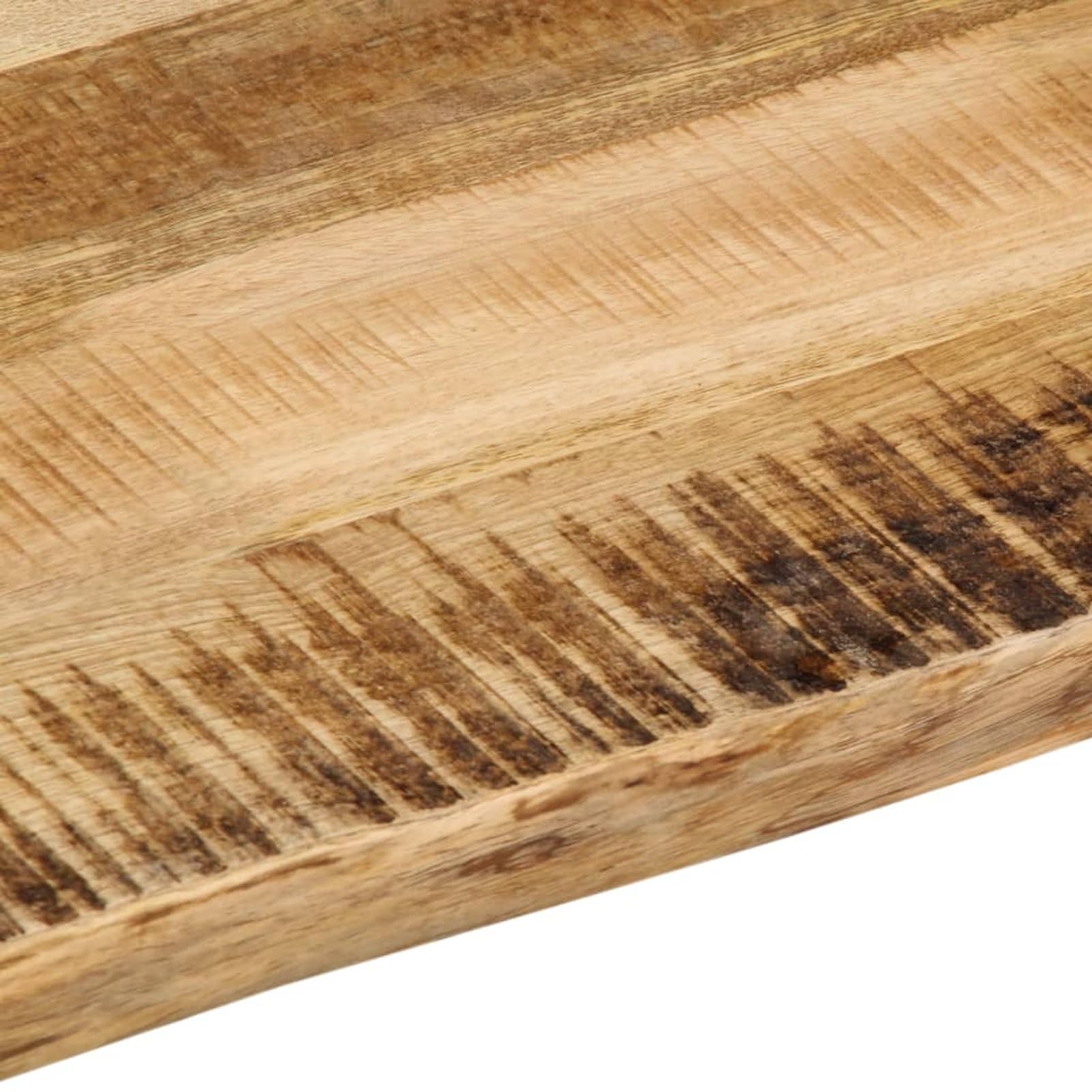 Piano per Tavolo con Bordi Vivi, Sostitutivo in Legno Massello di Mango Grezzo 110x80x2,5 cm per Rinnovo Tavolo da Casa e Ufficio