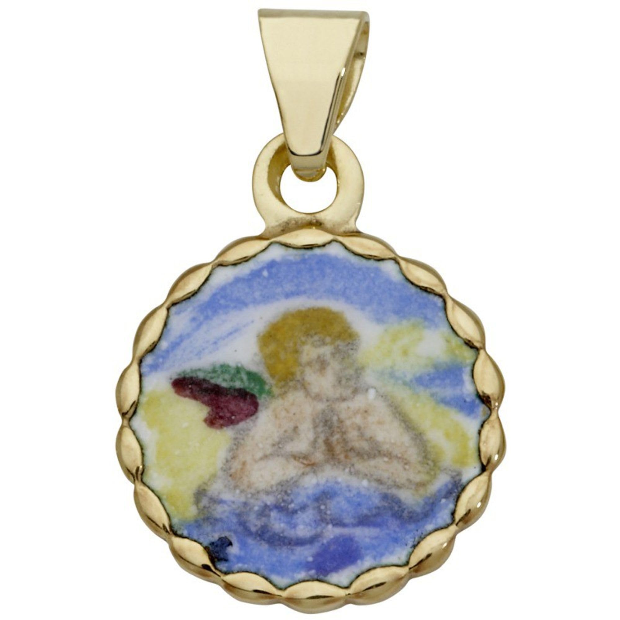 Miamar TG20 Kinder Anhänger Schutzengel 14 Karat (585) Gelbgold