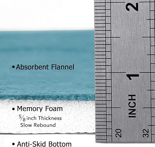 Vista 121 de Flamingo P Tapete de baño de espuma viscoelástica, extra largo, antideslizante, absorbente de agua, grueso, suave, lavable, 47 x 17 pulgadas