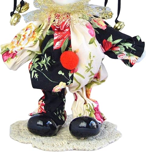 Miniatura 3 de Muñeca arlequín divertida de 7.1 in, figura de acción de porcelana, modelo de muñeca de payaso para adornos de escritorio de Halloween