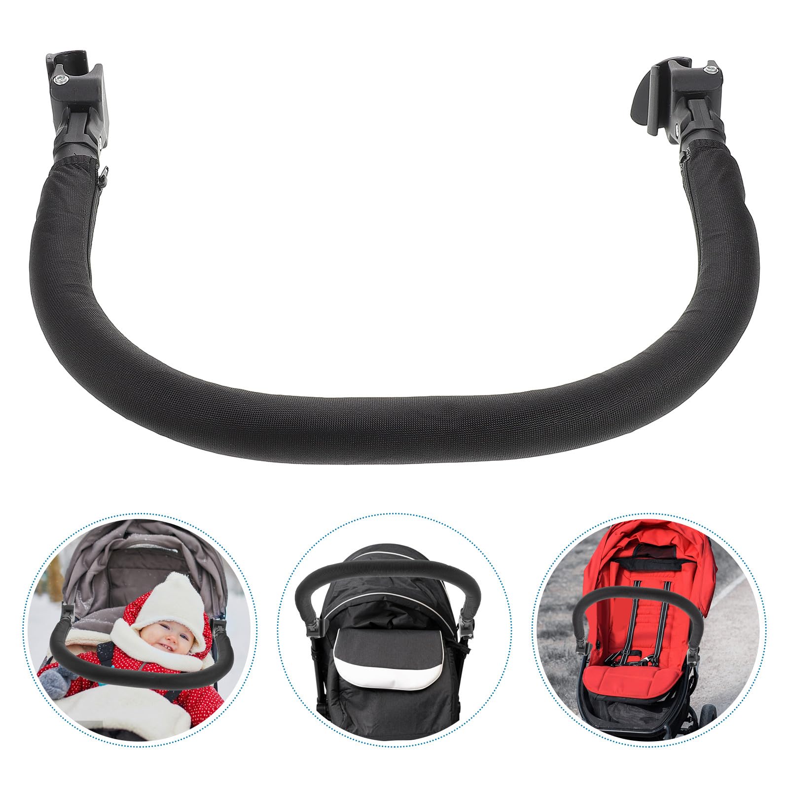 Barra Transversal para Cochecito de Ñiño de 32 Cm, Apoyabrazos Metálico Espuma, Accesorio Seguro y Duradero para Silla de Paseo Infantil, Compatible Carritos de Ñiño