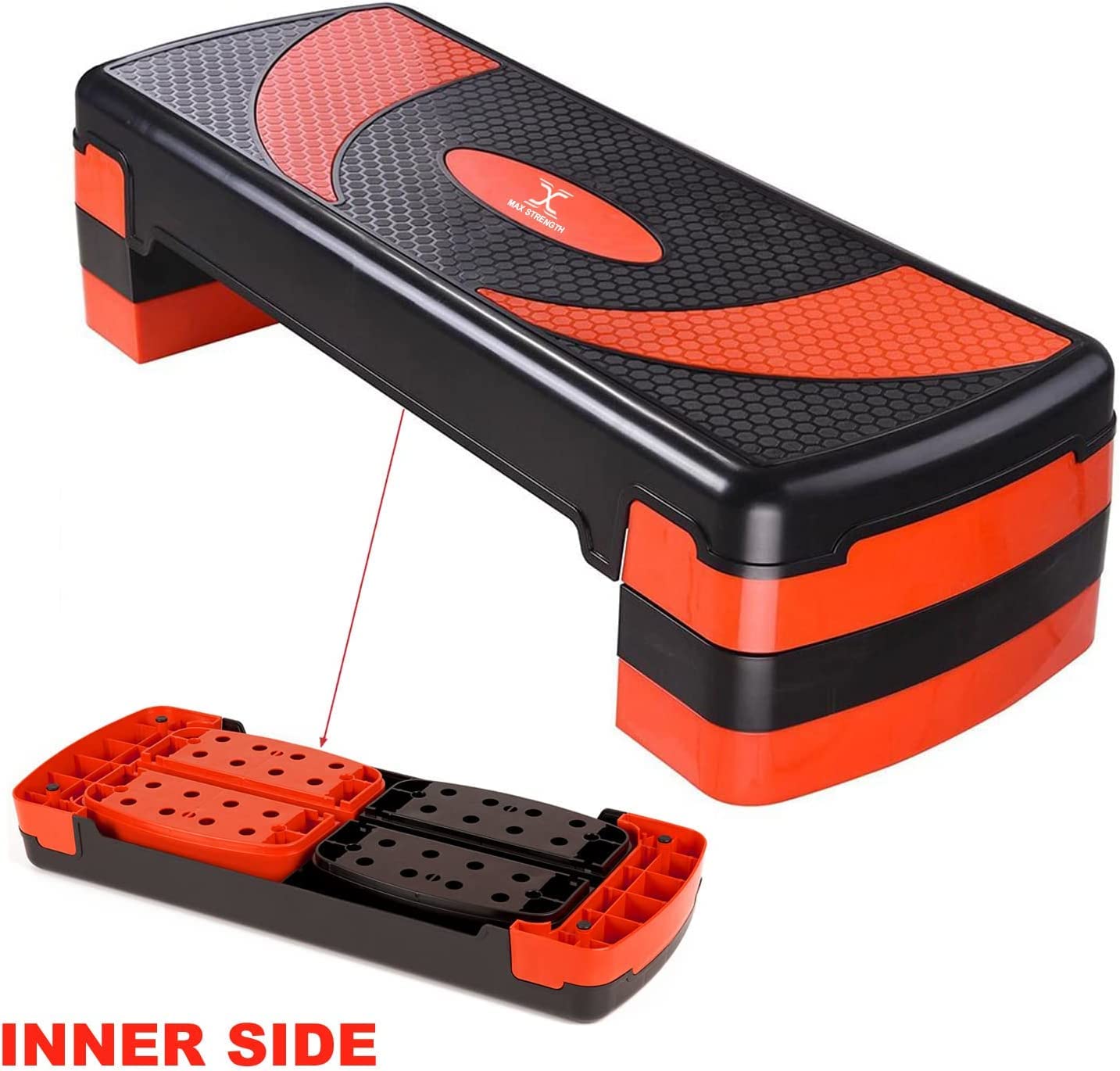 Stepper Aérobic 5 Hauteurs Réglables (10/15/20/25/30 Cm) – Cardio, Muscu, Yoga, Fitness – Planche Antidérapante Pour Maison, Salle Ou Bureau – Entraînement Complet