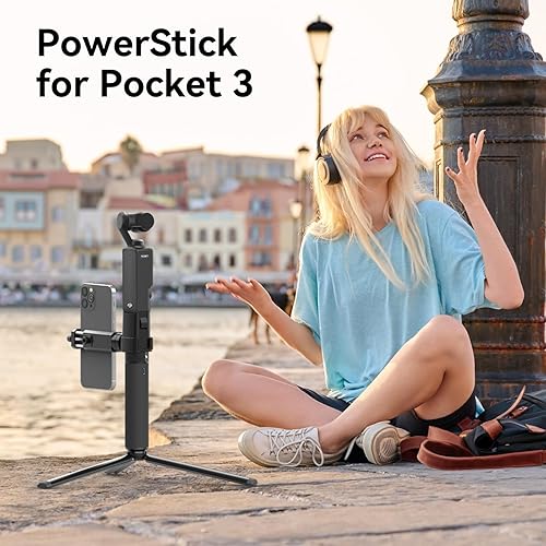 Vista 22 de Smatree Osmo Pocket 2 PowerStick (PowerBank) Compatible con DJI Osmo Pocket 2/Pocket 1, soporte de bolsillo de mano para teléfono inteligente