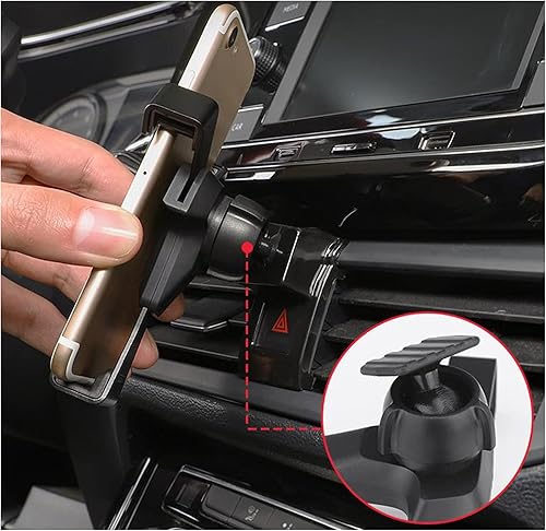Miniatura 9 de ITrims - Soporte de teléfono para coche para Audi A6 A7 2019 2020 2021, soporte ajustable para teléfono móvil, compatible con iPhone, Samsung y la