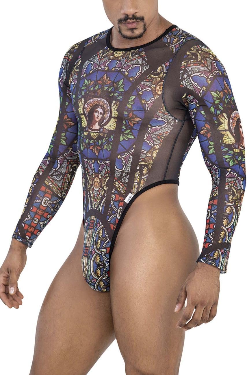 Candyman 99814 Stained Glass Bodysuit Black-print