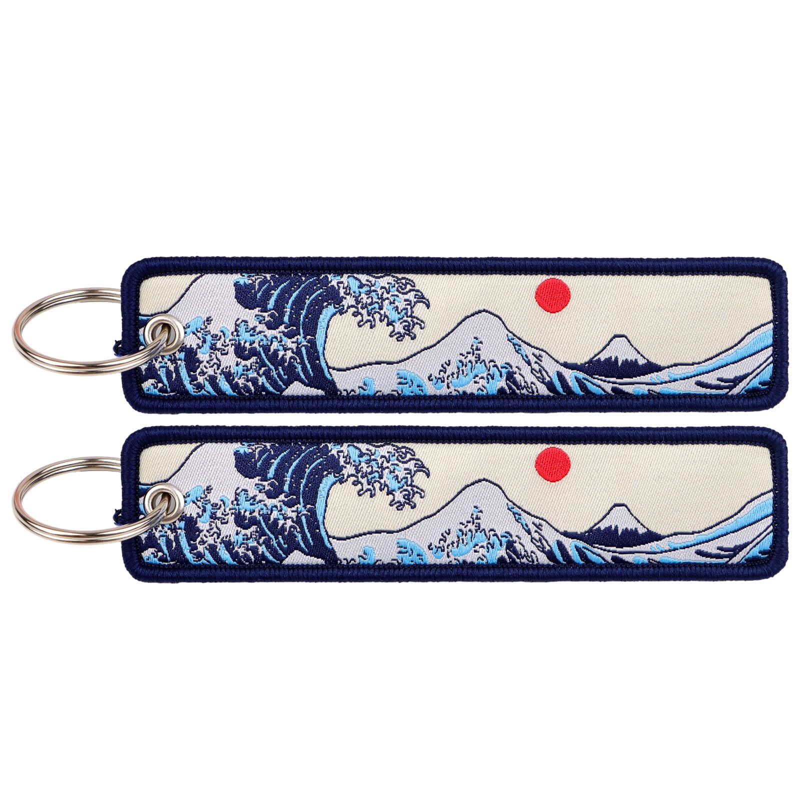 BKBKAAK Woven Keychains (2-Packs) - Motorcycle Key Tag for Keys, Cars, Scooters, Aesthetic Key Chain for Women, Teacher, Men