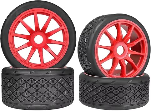 Compatible with Infraction for Limitless for Felony for FSR for Model GT for Arrma 1/7 RC Car Parts 53/107 42/100 Tire Tyre 17mm Wheel Hex RC TiresRed,2p 107mm-2p 100mm