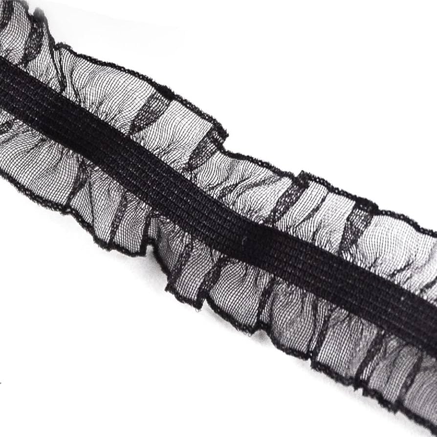 Amazon.com: Yalulu 50 Yards 1inch Double Ruffle Stretch