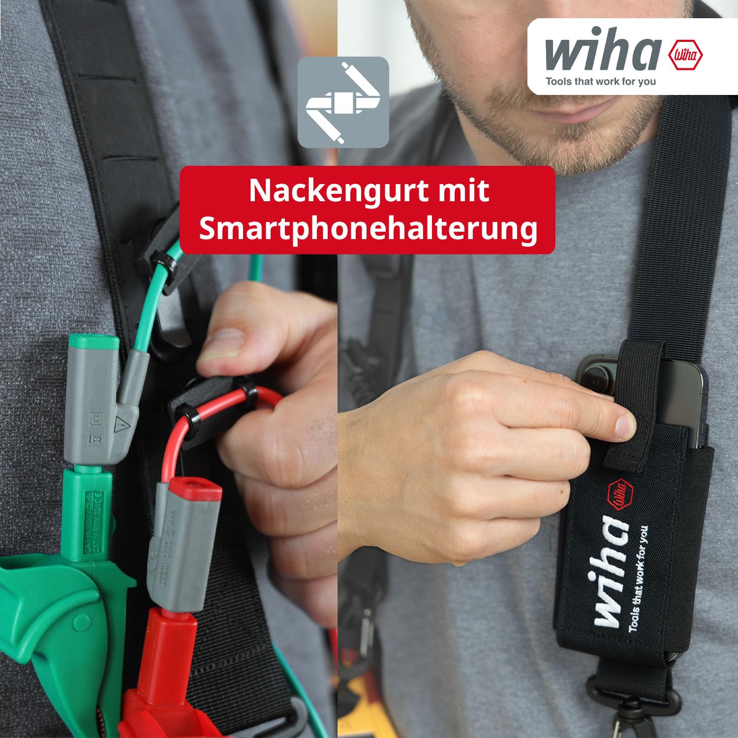 Wiha Wielofunkcyjny tester instalacyjny MFT One Set I miernik zgodny z normą DIN VDE 0100 z dokumentacją NFC, testem AUTO-Test i testem RDC-DD w walizce z paskiem do noszenia, adapterem EVSE i etui na