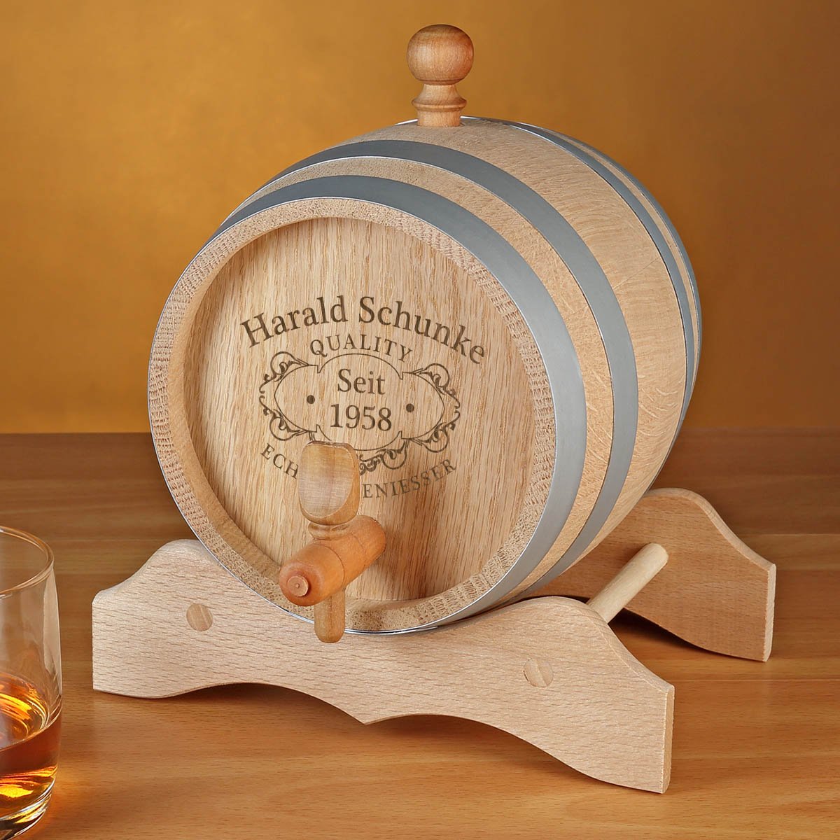 5 Liter Eiken Hout Whisky Vat Dispenser voor Veroudering Geesten Retro Tafel Home Decor en Drank Opslag Display