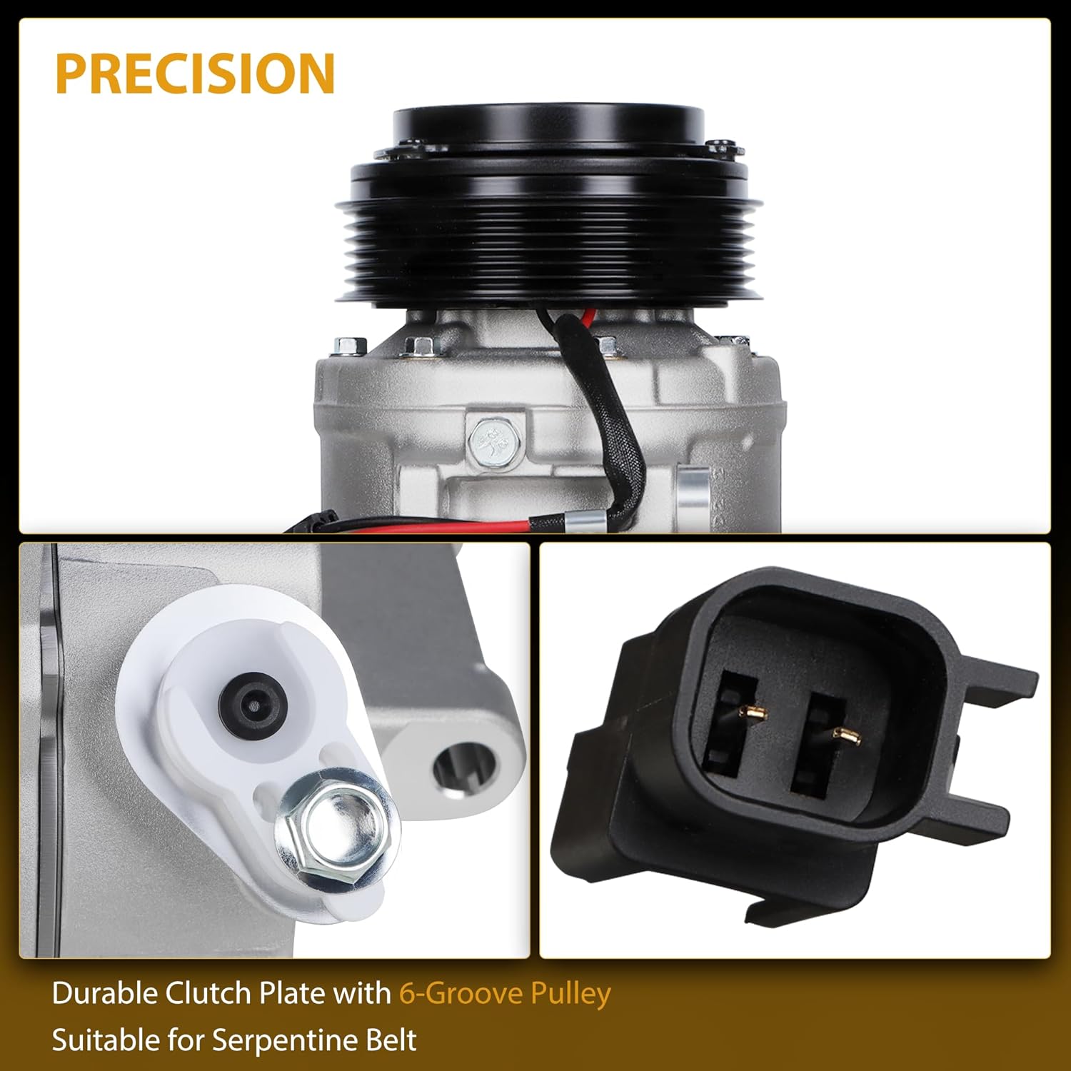 AC Compressor with Clutch Compatible with 2011-2015 Ford Explorer,2013-2015 Ford Police Interceptor Utility