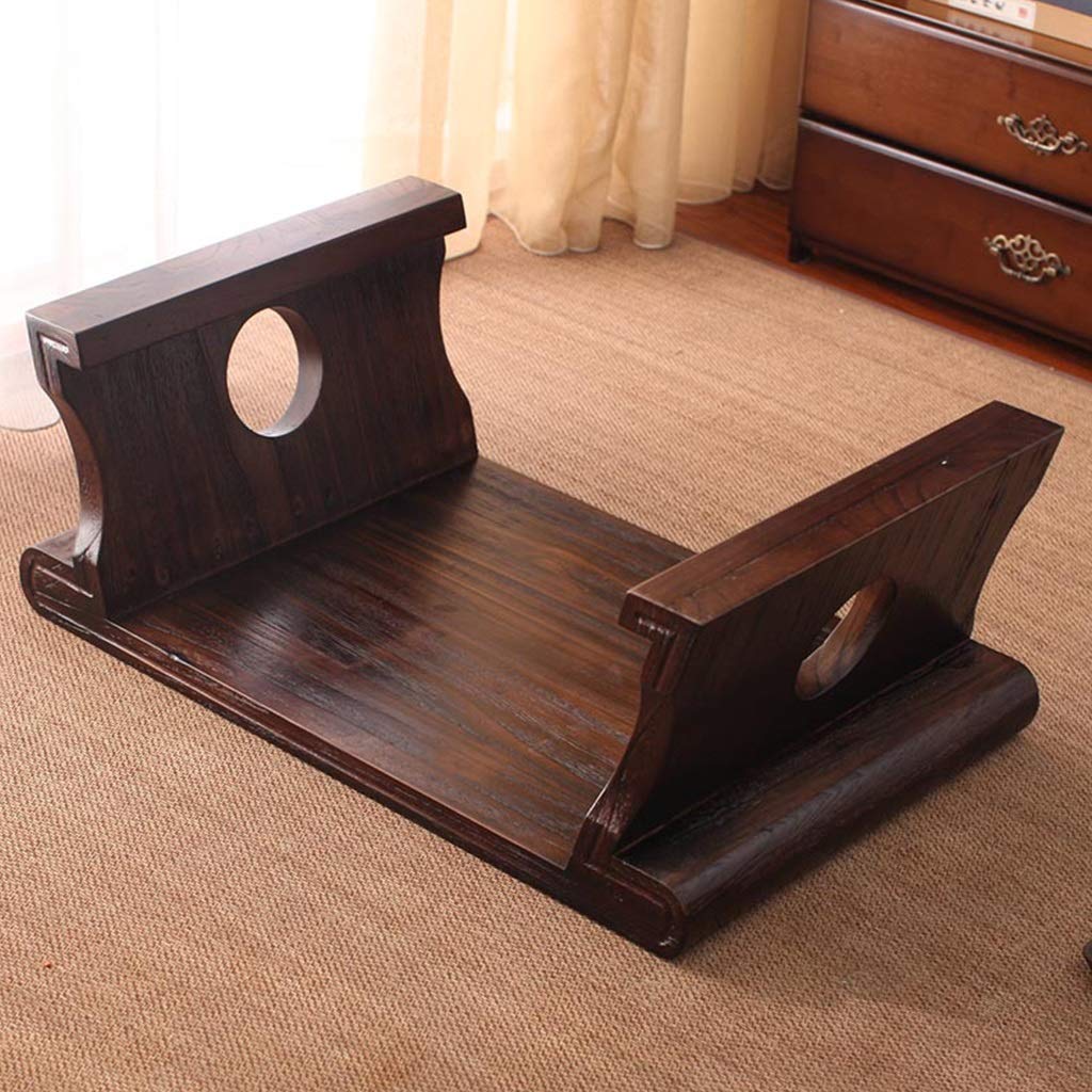 Tavolino da caffè in Stile Giapponese Tavolino Basso in Legno Massello Tavolino da tè per Balcone Tavolo Tatami, Tavolo per Laptop Tavolo da Studio (Color : Brown, Size : 60x40x30cm)