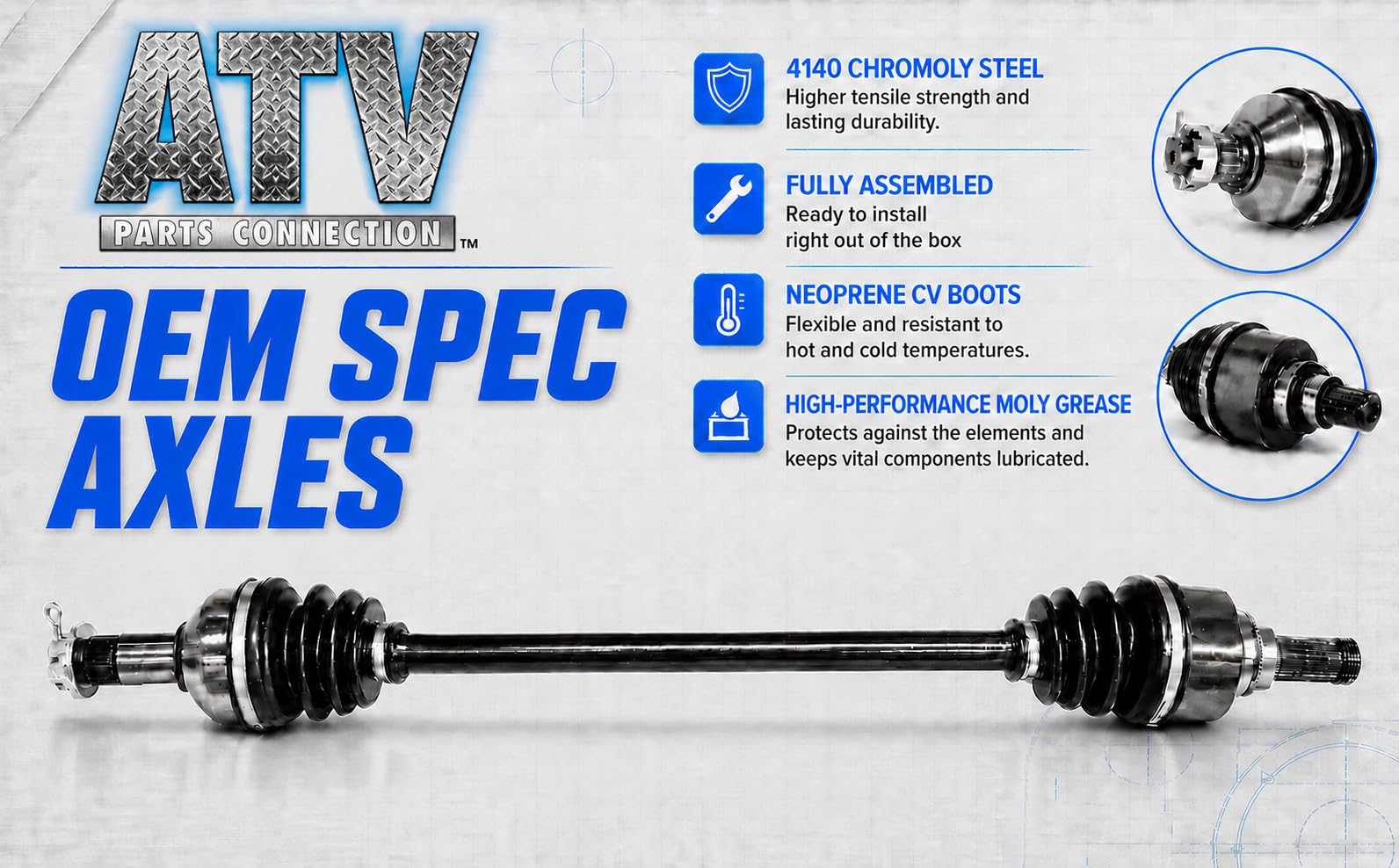 Amazon.com: Front CV Axle for Arctic Cat 2502-357 2502-190 Prowler