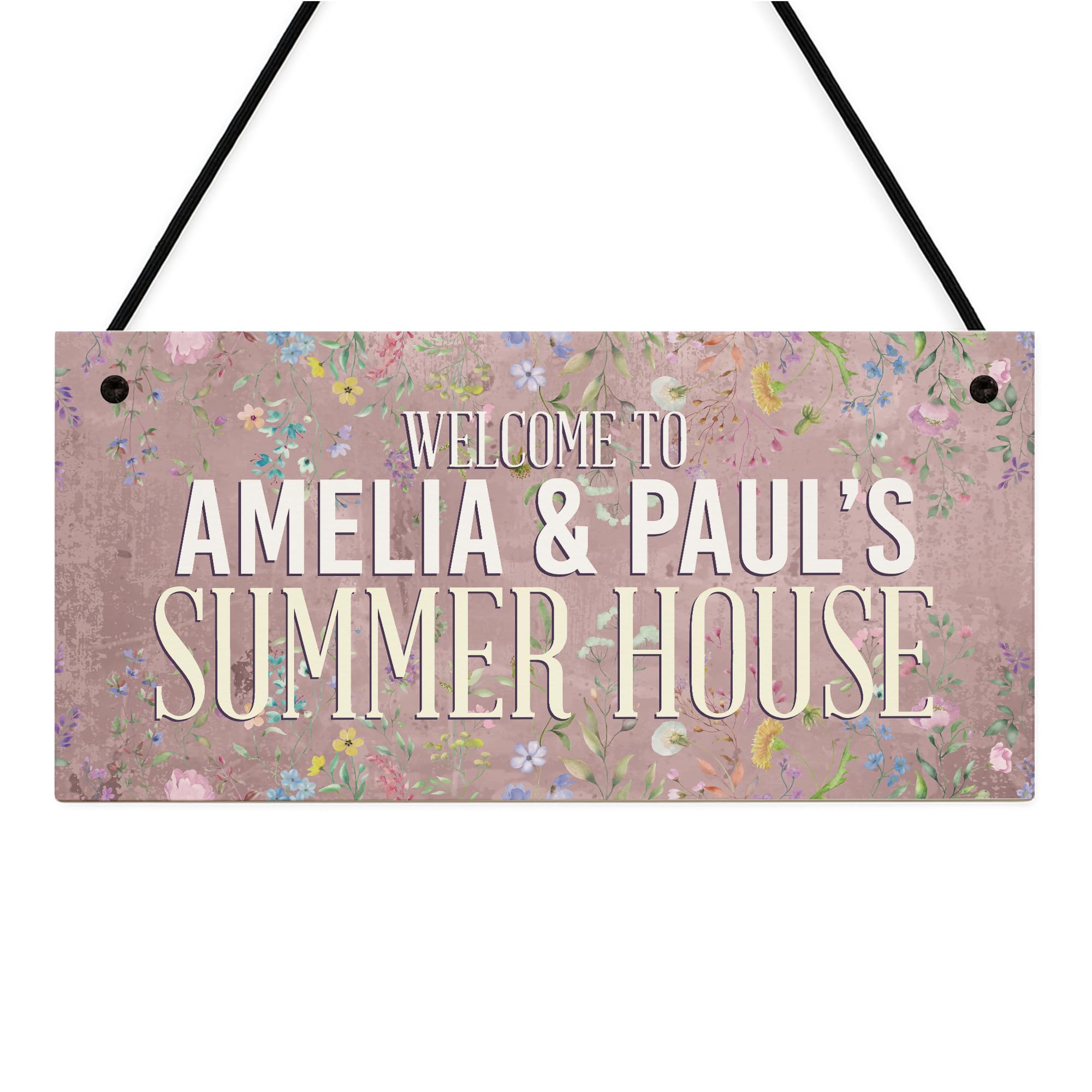 Red Ocean Personalised Summerhouse Sign Hanging Shed Plaque Welcome Garden Sign For Outdoors Friendship Gift For Women Men Home Decor Plaque