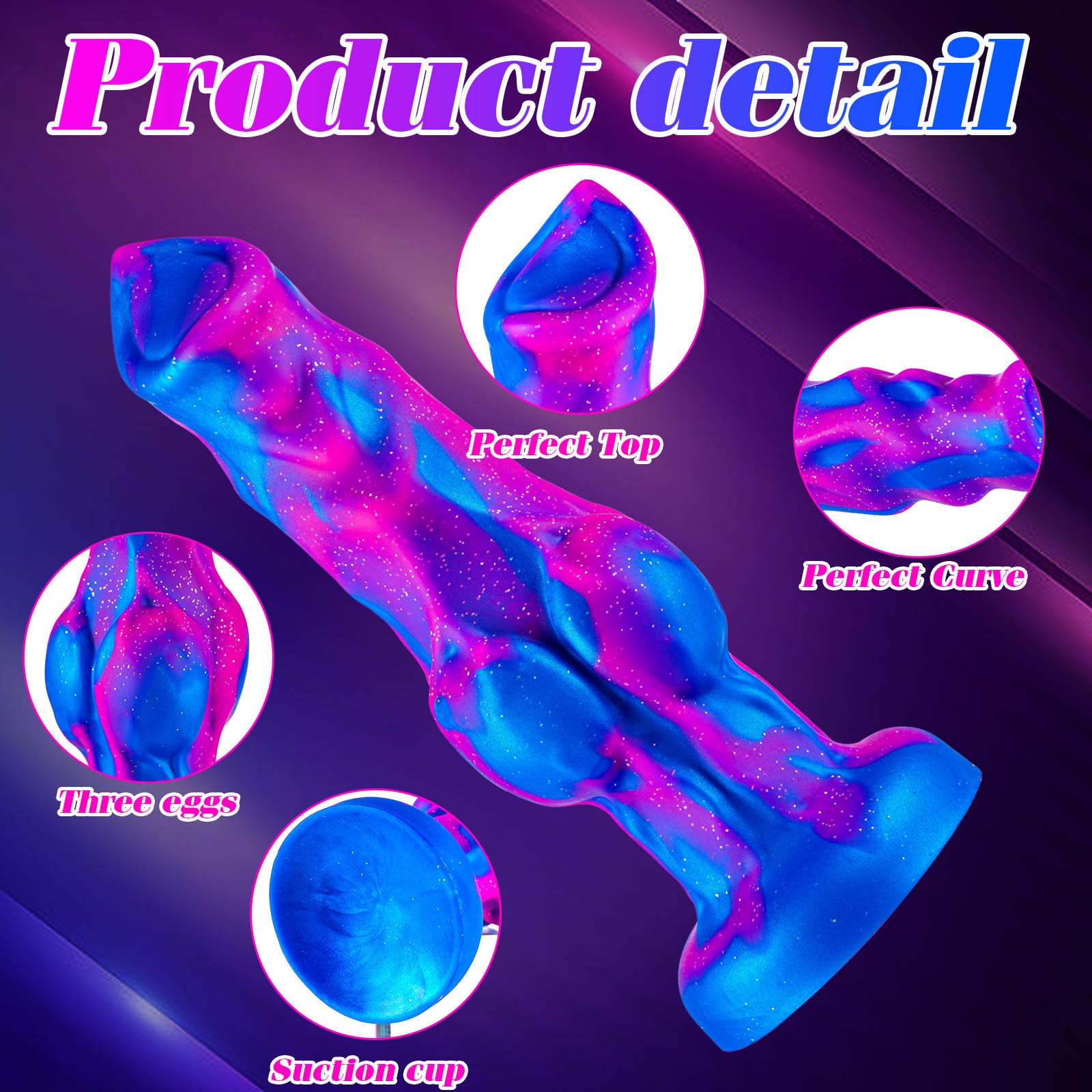 Juguete grande de lobo con dildo de 21.1 cm, grueso y realista, con ventosa exótica, con nudo grueso de silicona, tapón anal de fantasía, dildo grande con ventosa para parejas de hombres y mujeres