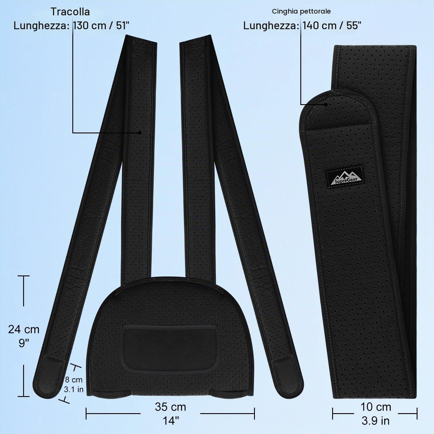 supregear Supporti per Spalle, Supporto Medico Regolabile per la Cuffia Dei Rotatori, Imbragatura Immobilizzante Traspirante, per la Dislocazione di Ossa Rotte e Fratturate (Misura Grande, Nero)