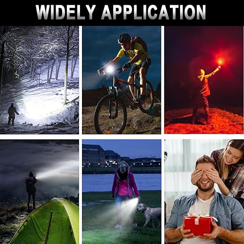 Miniatura 7 de Subleef Linterna LED recargable, lúmenes altos, 7 modos, impermeable, magnética, de mano, para emergencias al aire libre, senderismo, camping