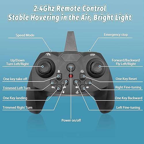 Miniatura 6 de Mostop V-22 Avión RC 4CH Control remoto Avión con alta y baja velocidad, retención de altitud y luz LED, 2 baterías alimentadas múltiples acrobacias