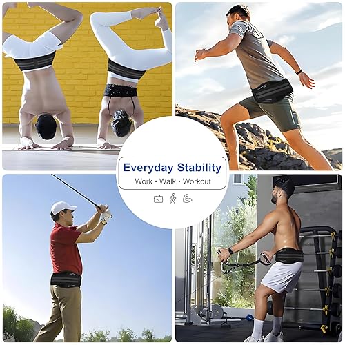 Miniatura 5 de Cinturón SI antideslizante para mujeres y hombres, soporte de cadera sacroilíaco ajustable con dos almohadillas para disfunción de las