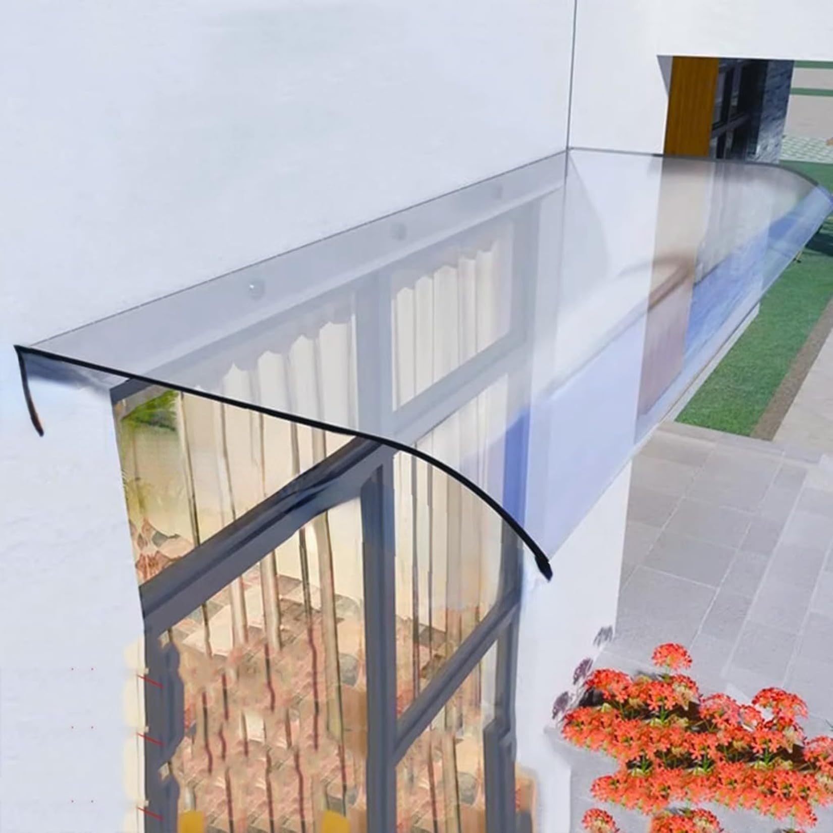 Auvent de porte polycarbonate pour bloquer la pluie et la neige