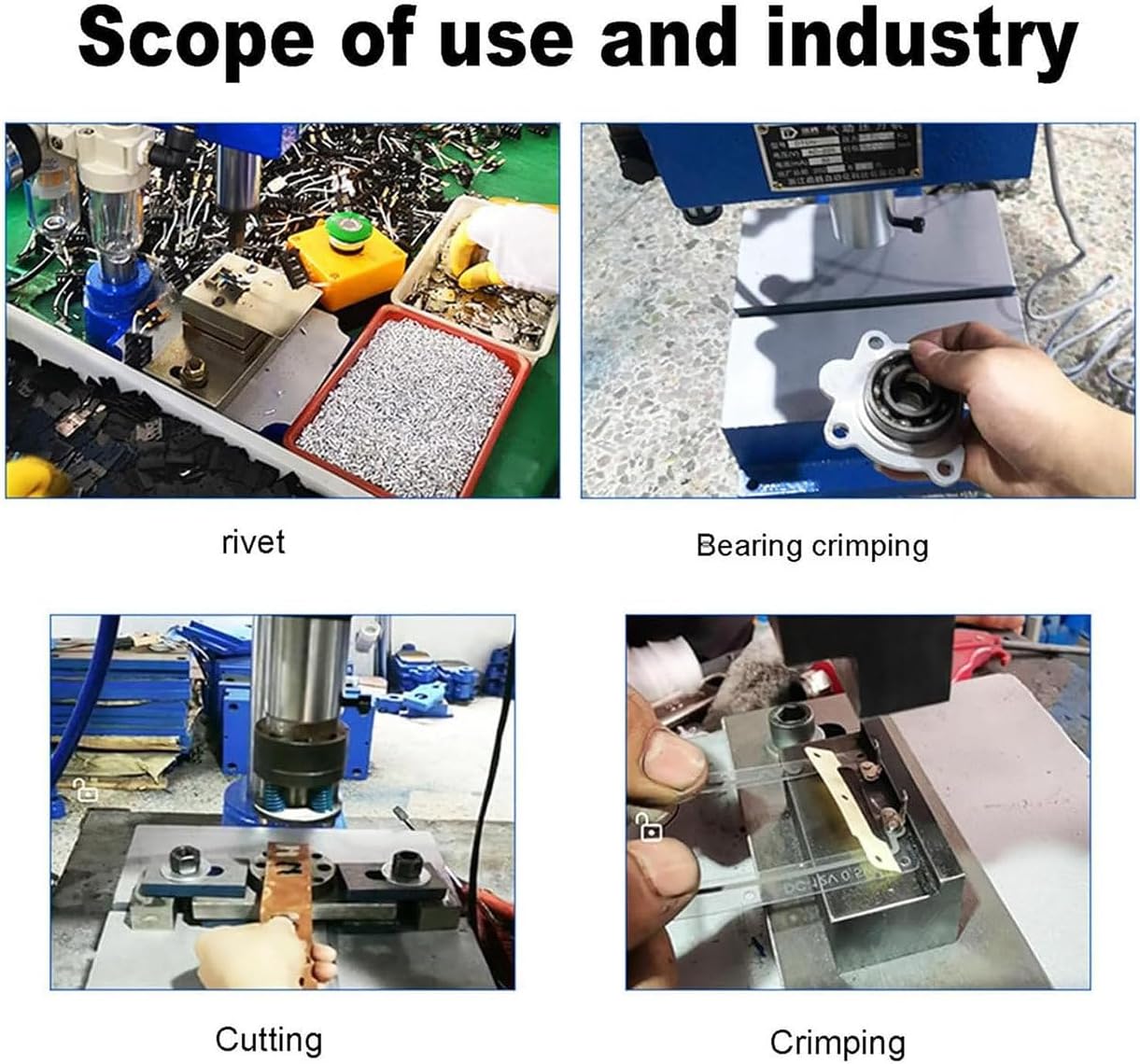 Vertical Hole Punching Machine, Pneumatic Punch Press for Non-Ferrous Metals and Plastic Parts - Heavy-Duty Industrial Hole Opener Punch Tool,300kg