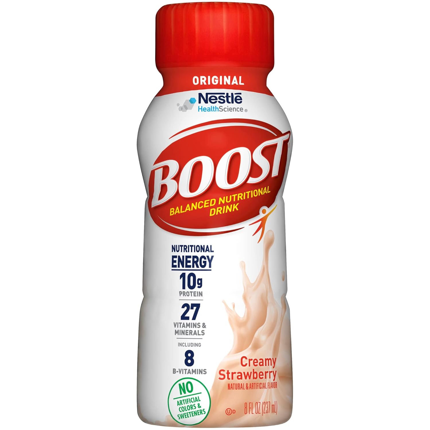BOOST Original Nutritional Drink, Creamy Strawberry, 8 Ounce Bottle (Pack of 24)