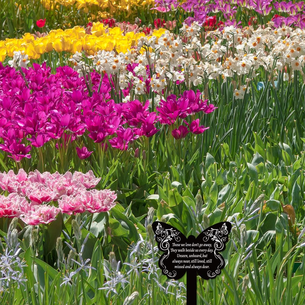 GLOBLELAND Butterfly Shaped Vine Memorial Garden Stake Memorial Remembrance Plaque Stakes for Cemetery Acrylic Waterproof Sympathy Grave Stake for Yard Grave Cemetery - Image 4