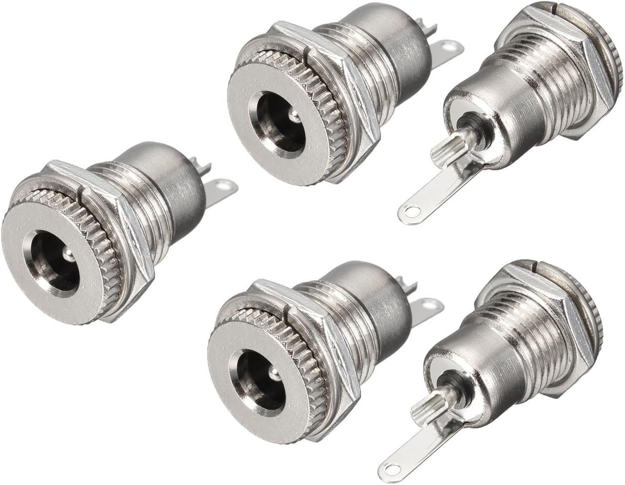 E-outstanding Pack 5 DC-099 Conector Hembra de Montaje en Panel 5.5mm