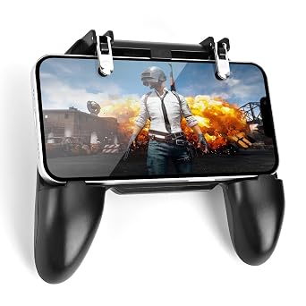 EasEasy PUBG Mobile Game Controller لنظامي التشغيل iOS وAndroid، ولوحة ألعاب مشغل الهاتف مع هدف واطلاق نار حساس، وتصميم 3 في 1، ومتوافق مع PUBG/Knives Out/Call of Duty